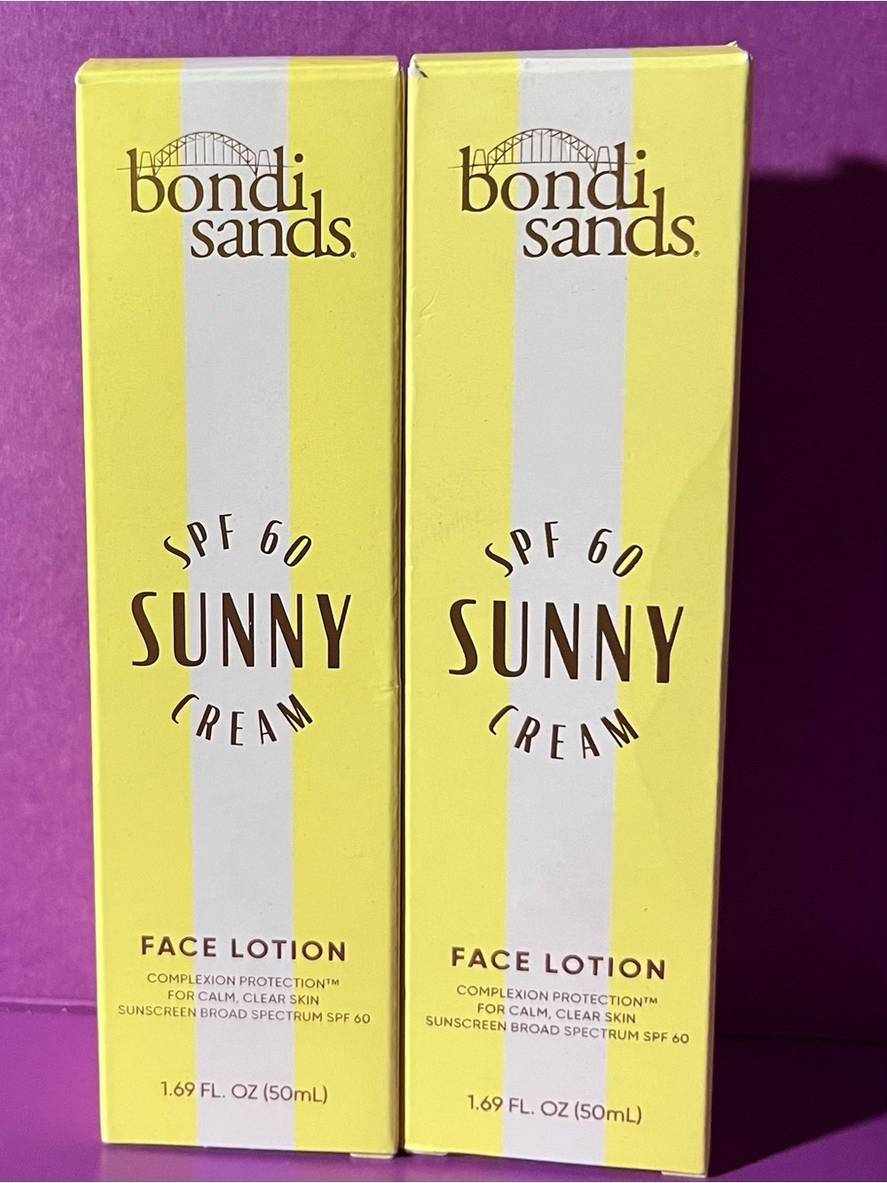 2/$13. Bondi Sands - Sunny Cream - Face Lotion - SPF 60 (NIB)  EXP 10/26